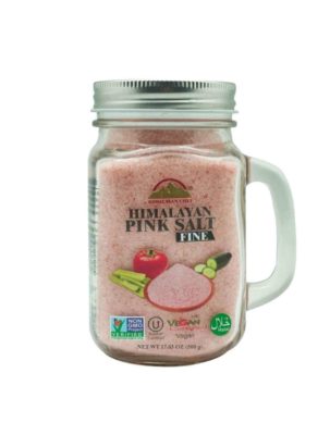 Pink Salt Large Glass Mason Jar with Cork