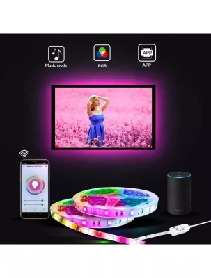 WBM Smart Wifi TV Backlight Led Strip Lights Ft Unit LP