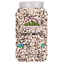 White Beans Lobia Large Plastic Jar lbs