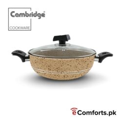 Cambridge NWT Jasper series Non Stick Wok Two Side Handles With glass Lid Cm