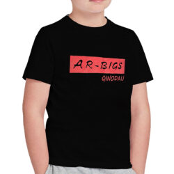boy s ar bigs printed black tee shirt side