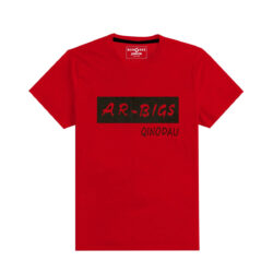 boy s ar bigs printed red tee shirt front