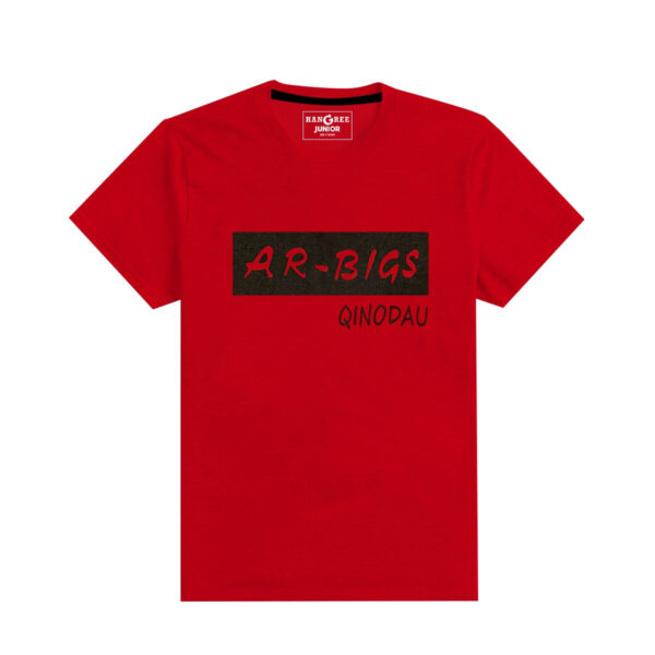 boy s ar bigs printed red tee shirt front