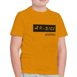 boy s ar bigs printed yellow tee shirt side