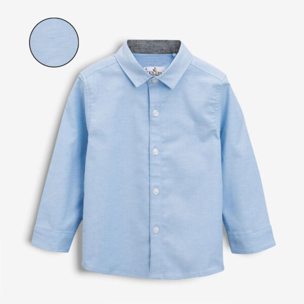 boy s sky blue solid casual shirt front