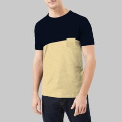 contrast fashion combo tee shirt side