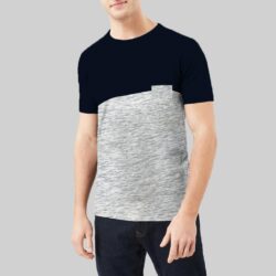 contrast fashion combo tee shirt side