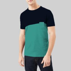 contrast fashion combo tee shirt side