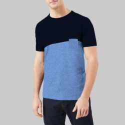 contrast fashion combo tee shirt side