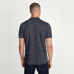 hg exclusive self pattern emb polo shirt back