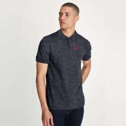 hg exclusive self pattern emb polo shirt side