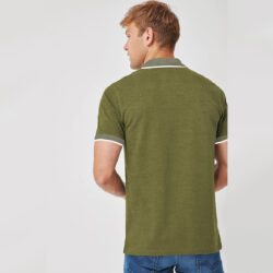 hg signature tripping collar polo shirt back