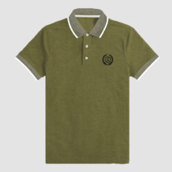 hg signature tripping collar polo shirt front
