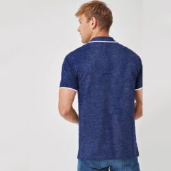 hg signature tripping collar polo shirt back