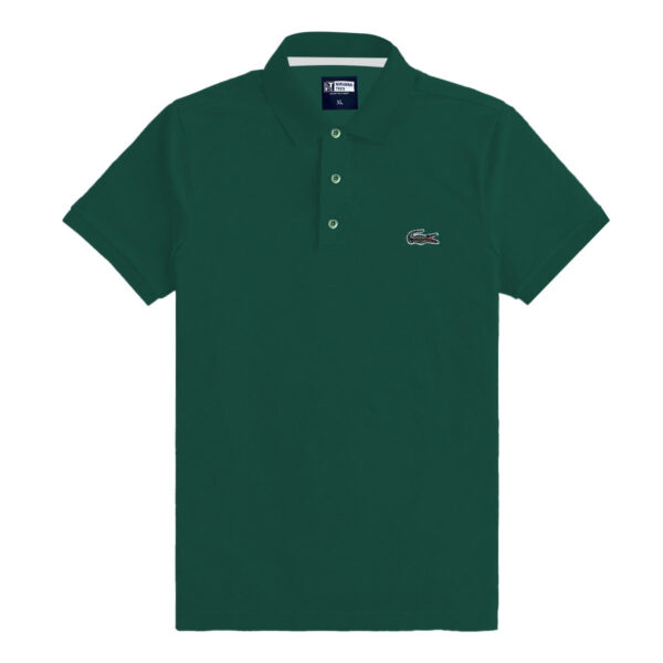 lcoste signature embroidered polo shirt front