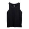 pack of black cotton vest front