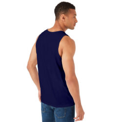 pack of navy cotton vest back