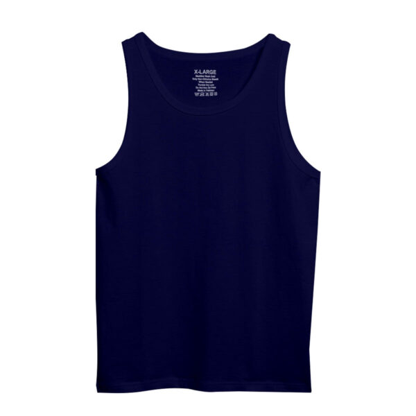 pack of navy cotton vest front