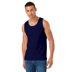 pack of navy cotton vest side