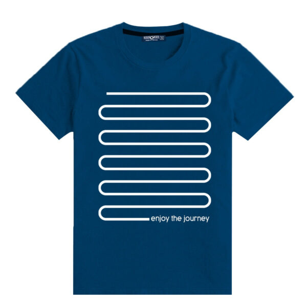printed enjoy the journey navy tee shirt front()