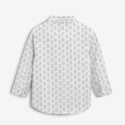 printed white boy s casual shirt back