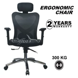 Ergonomic chair with lumbar support years warranty b