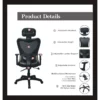 Ergonomic high Back chair with lumbar support OF a