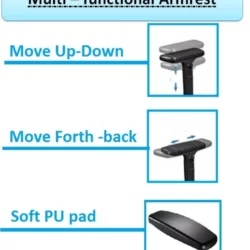 Executive chair with adjustable Lumbar support e