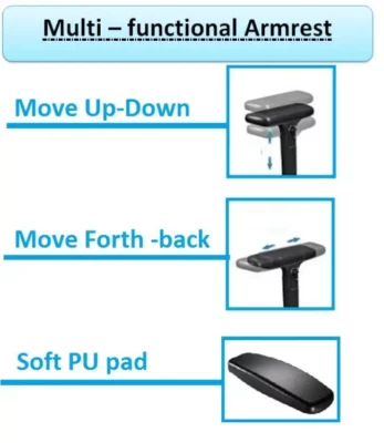 Executive chair with adjustable Lumbar support e