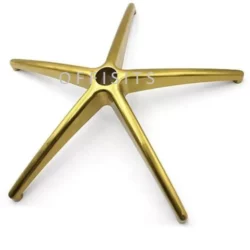 Golden Aluminum Base with Heavy Duty mute wheels b