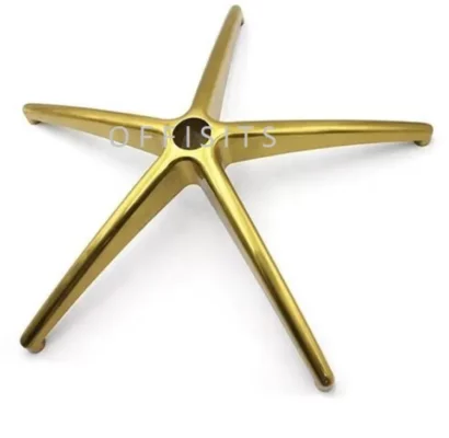 Golden Aluminum Base with Heavy Duty mute wheels b