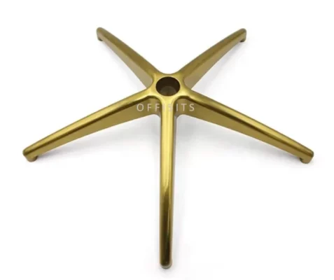 Golden Aluminum Base with Heavy Duty mute wheels c