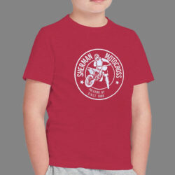 boys exclusive red motor bike printed tee shirt a