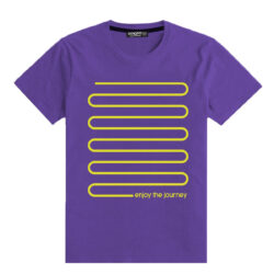 printed enjoy the journey purple tee shirt c