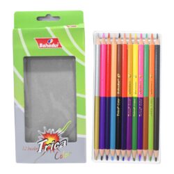 Bahadur Trica Triangular Bi Color Pencils Multi Color