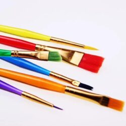 Best Drawing Paint Brush Plastic Flat Pieces Pack