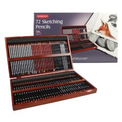 Derwent Charcoal Sketching Pencils Wooden Box Collection Pack Of