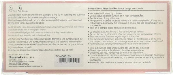 Fabric Marker Zig TC V Marker Assorted b