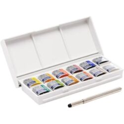 Winsor AND Newton Cotman half pans Water Colors Sketchers Pocket Box d