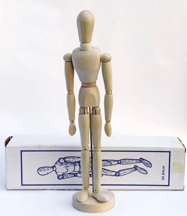 Wooden Male Model Human Movable Limbs Artist Mannequin Cm Cream