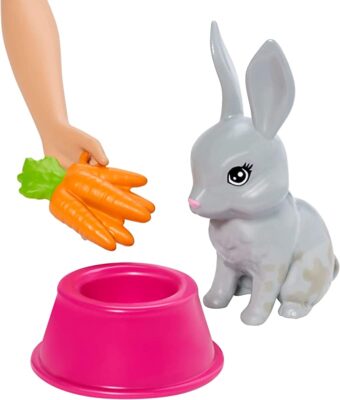 d barbie play and wash pets playset fxh