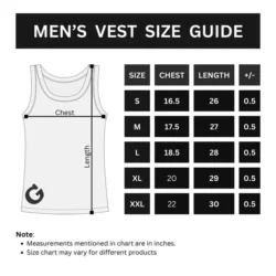 Men Vest Size Guide